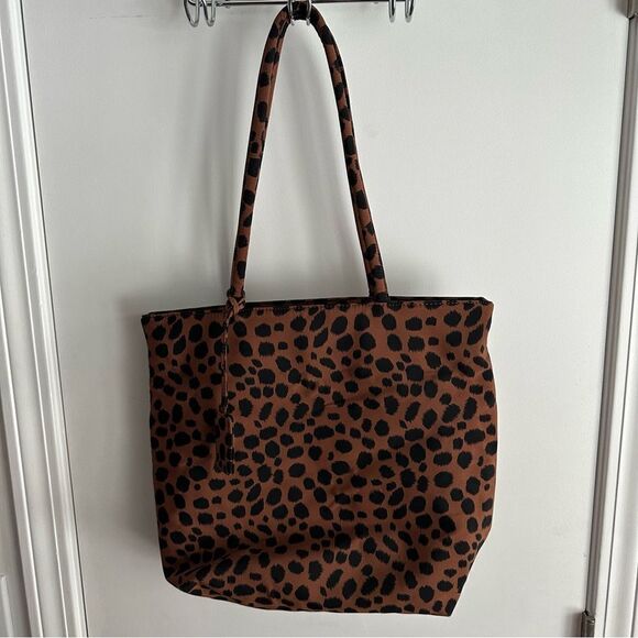 Nine West Leopard Print Tote Purse - Picture 1 of 9
